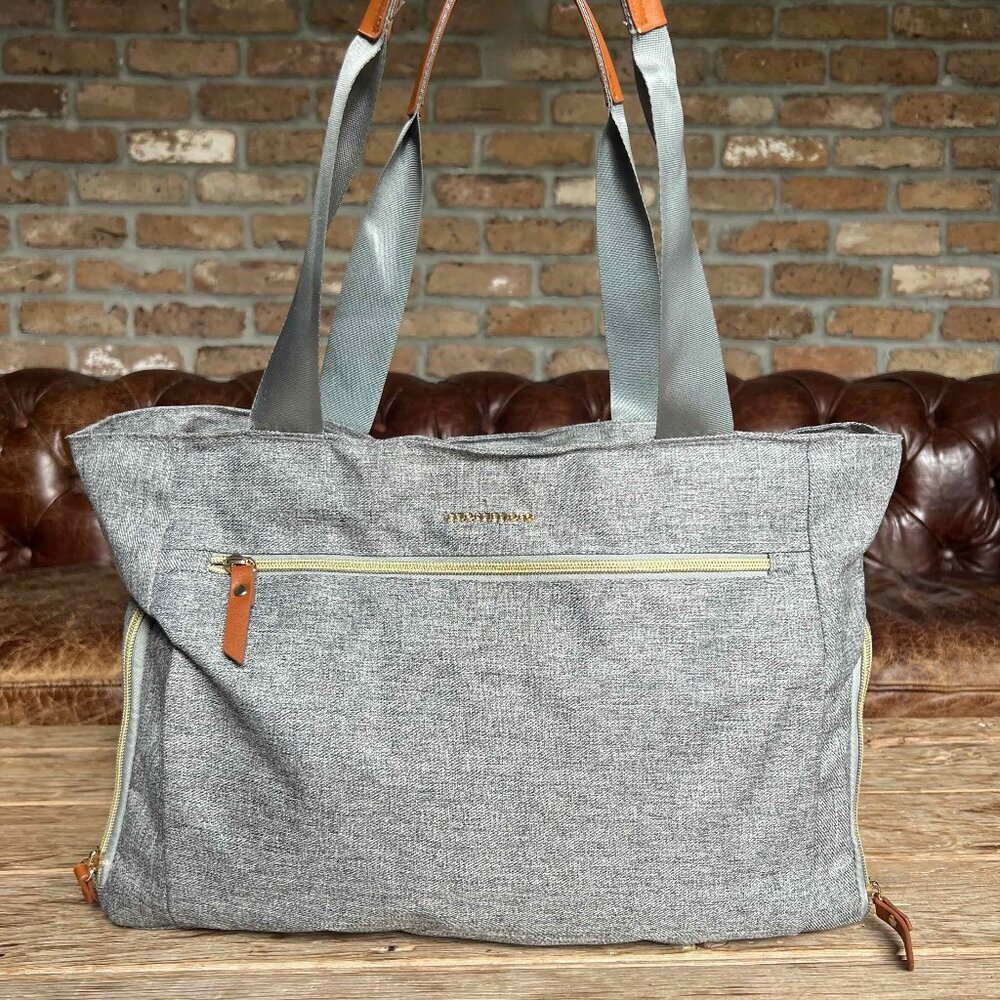 Mommore Breast Pump Diaper Tote Bag w/15" Laptop Sleeve Baby Shower Travel Work